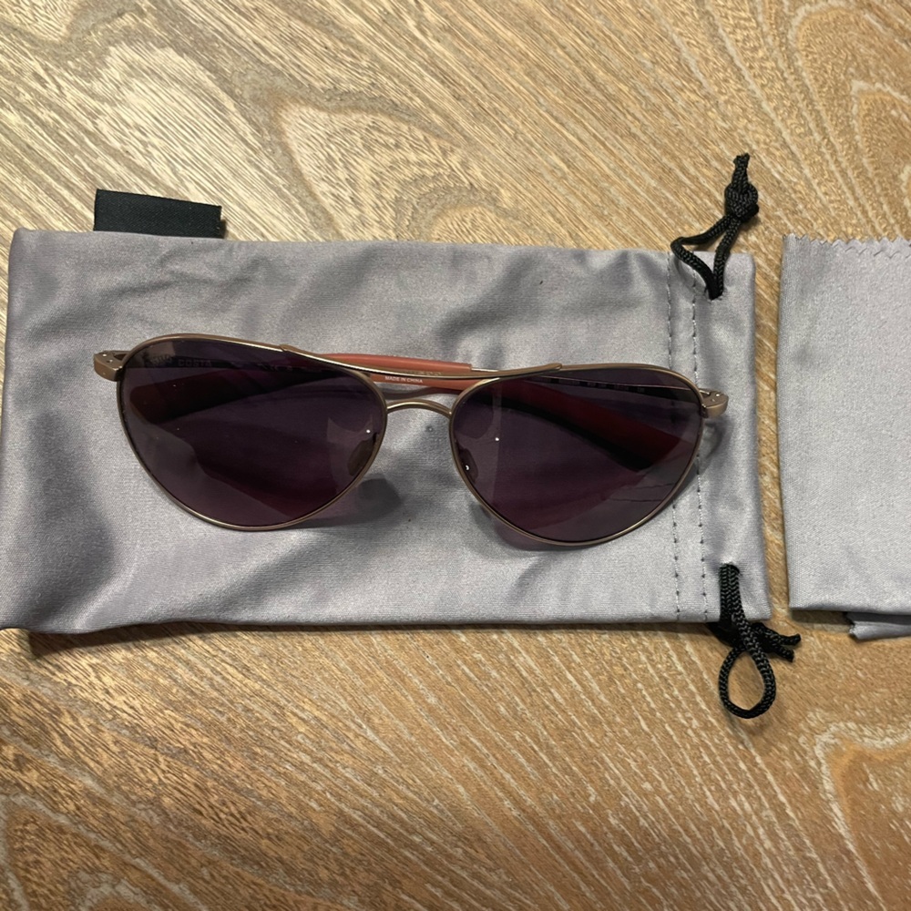 Costa Sunglasses with Rose Gold Frame and Mauve Lenses